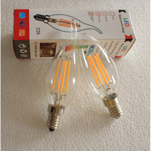 หลอดไฟ LED รูปทรงเทียน E14 4W C35 แสงวอร์มไวท์ ประหยัดพลังงาน หลอดแก้วแบบเอดิสัน - Product Image 1
