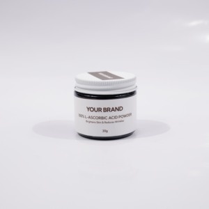 OEM OBM ODM ÁCIDO L-ASCÓRBICO <span class=keywords><strong>EN</strong></span> <span class=keywords><strong>POLVO</strong></span> 100% Natural, Ilumina <span class=keywords><strong>la</strong></span> Piel y Reduce las Arrugas, 20g - Product Image 1