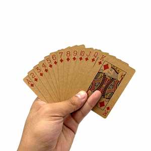 Set of 54 Brown Eco-Recycled Cartoon Shape UV Printed <b>Playing</b> <b>Cards</b> Promotional Toys Cardboard Box Paper Material Custom Logo - Product Image 4