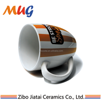 Tasse de tambour imprimée en céramique émaillée personnalisée personnalisé grès grande taille décalcomanie tasse usine bon prix