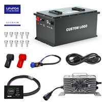 Baterai LiFePO4 48V/36V/72V 105Ah untuk Golf Cart UTV ATV dengan Layar, Baterai Golf Cart 48V 105Ah