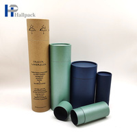 Boîtes en carton kraft recyclées de luxe pour emballage de t-shirts, tubes en papier artisanal, surface gaufrée, recyclables, pour cosmétiques