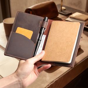 Durable <b>Wallet</b> Cover Case With Pen Genuine Leather Passport Card <b>Holder</b> for Travel Field Notes - Product Image 1