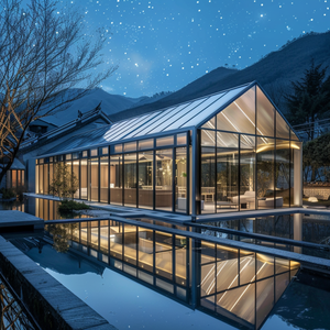 Pergola extérieure motorisée moderne en aluminium autoportante préfabriquée avec maisons en verre et balcon pour hôtels - Product Image 2