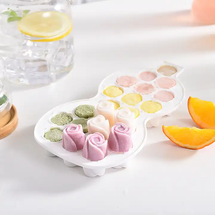 Silicone Ice Cube Mould And Tray Rose