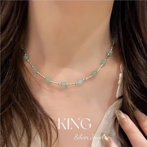 Collier en argent King Silver Jewelry avec perles et pierres naturelles, design géométrique, pour femme, à porter au quotidien - Product Image 4