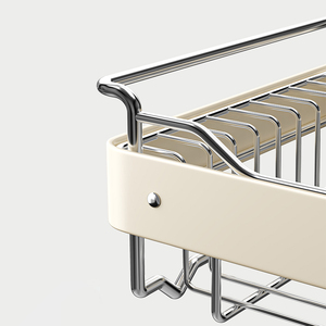 Égouttoir à vaisselle en acier inoxydable blanc 2026 pour évier de cuisine, support de rangement pour assiettes et ustensiles - Product Image 6