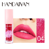 HNDAIYAN Rouge à lèvres liquide hydratant 6 couleurs, effet gel, longue tenue, rouge cerise, rose, blush, brillant à lèvres, non collant, teinte à lèvres, maquillage