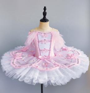 Vestido de Tutú de Ballet Profesional y Económico para Niñas, Color Rosa, Estilo Hada, para Danza Clásica, Actuaciones y Espectáculos - Product Image 1