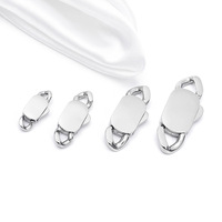 SUMMLY Bijoux de mode minimalistes de luxe en gros, plaqués or 18 carats, en acier inoxydable, avec fermoir magnétique et double connecteur ovale