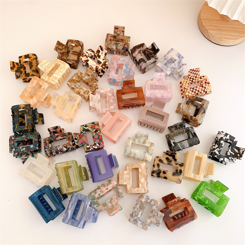 Оптовая продажа Yiwu futian, 5 см ацетатная маленькая заколка для волос, цветок, Леопардовый зажим, милая простая челка, заколка для волос для женщин