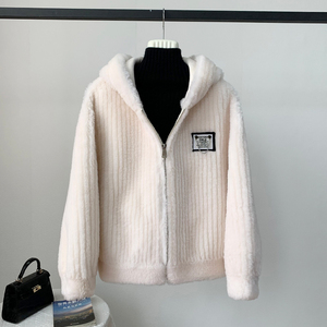 Cappotto Invernale da Donna in Lana d'Agnello, <span class=keywords><strong>Giacca</strong></span> Corta Calda in Pelliccia di Pecora JT3309 - Product Image 6