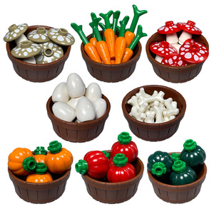 64951ของเล่น DIY บล็อกสร้างอนุภาคขนาดเล็กอ่างผักเกษตรกรผลไม้ซุ้มขายผักผลไม้ - Product Image 3