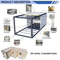 CGCH Conteneur Rapide à Assembler 20ft 40ft Type Flat Pack Panneau Sandwich pour Maison/Bureau/Ferme/Hôtel Conteneur Détachable Portable