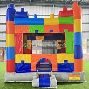 Gorila inflable comercial de Casa de rebote de patas de perro cachorro azul para niños al aire libre interior con soplador de aire - Product Image 5