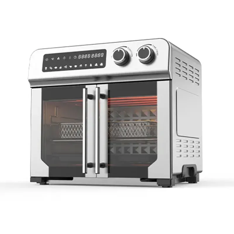 15L 25L 30L mutfak aletleri hava fritöz fırın 21-In-1 fonksiyonları çift ısıtıcı ile iki kapı fırın