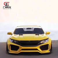 Kits de pare-chocs pour Honda Ten Generation Civic 2016-2020 à Style Robot Pare-chocs avant Pare-chocs arrière Lèvre latérale Jupe de capot Garniture de roue
