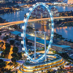 Meilleures ventes Grande roue de 50m, parc d'attractions extérieur, divertissement touristique, construction durable en métal et en acier - Product Image 6