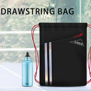 Sac à dos à cordon avec logo personnalisé, poche zippée, léger et durable, pour la gym, les voyages, l'école, les sports et les activités de plein air - Product Image 3