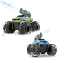 Nouvelle Voiture Télécommandée Amphibie avec Pistolet à Eau, Voiture Cascadeuse Télécommandée, Voiture Tout-Terrain Radiocommandée RC, Jouets