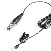 Microphone cravate professionnel noir LM-4005B à condensateur omnidirectionnel avec transmission sonore pure et claire