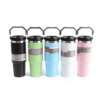 Gobelet de voyage isotherme en acier inoxydable de 30 oz avec logo personnalisé, pour voiture, performance thermique de 6 à 12 heures, résistant à l'ébullition