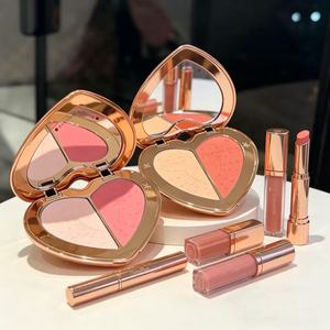 Maquillage Original - Poudre de <span class=keywords><strong>blush</strong></span> bicolore à haute pigmentation, effet changeant de couleur, imperméable, poudre de <span class=keywords><strong>blush</strong></span> pour le visage et les joues, couleur rose pêche - Product Image 5