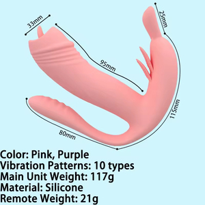 Powerful 10-Mode Remote <b>Control</b> 3-in-1 Outdoor Wearable Mini Realistic Adult Couples Clitoris <b>Vibrator</b> Toy for Women - Product Image 6