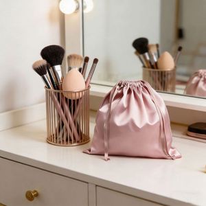 Satin Double Drawstring Packaging for Facial <b>Eye</b> <b>Mask</b> Cosmetic Gift Storage Bag - Product Image 2