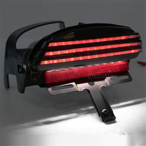 Feu arrière LED Tri Bar avec plaque d'immatriculation réglable pour Harley Dyna Fat <span class=keywords><strong>Bob</strong></span> Motocyclettes Feux de direction 08-20 - Product Image 4