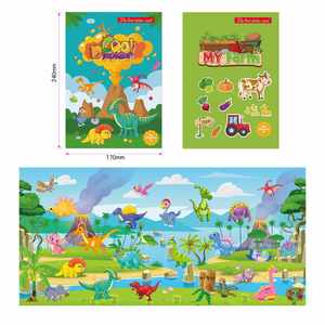 Calcomanías de Gel Grueso con Temática de Animales del Zoológico Oceánico de Unicornios, Libro de Calcomanías de Gel Reutilizables para Niños Pequeños, Niñas y Niños en Edad Preescolar - Product Image 2