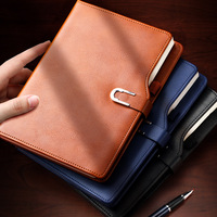 Carnet de notes professionnel Premium B5 avec boucle métallique, reliure spirale, 100 feuilles, couverture PVC/tissu, logo personnalisé et option cadeau