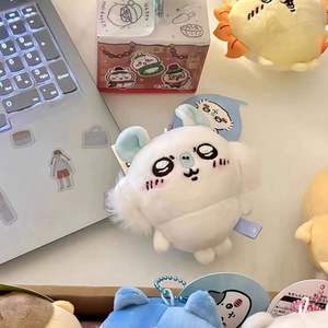 Ruunjoy ins heiße Chiikawa Plüschpuppen kawaii Anime Hachiware Usagi Momonga Kurimanju Tasche anhänger Geschenke Mini-Plüschtiere Schlüsselanhänger - Product Image 5