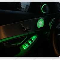 Kit d'éclairage d'ambiance 64 couleurs pour Mercedes Benz Classe E W213 2017-2023, avec haut-parleur rotatif 5D pour grille d'aération et éclairage de lecture de toit, amélioration
