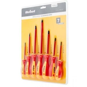 7 Piece Flathead And Philips <b>Screwdriver</b> <b>Set</b> With Ergonomic Handle For <b>Precision</b> Repair Tasks - Product Image 4