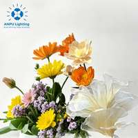 Lumières LED Anpu de luxe à motif floral en organza, indice de protection IP65, pour décorations de mariage, de fêtes et d'événements