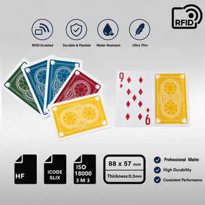 Nueva Edición 2026, Acabado Brillante, ICODE SLIX, Resistentes al Agua, Ultrafinas, Flexibles, Duraderas, PVC, 88x57mm, Tarjetas de Póker Inteligentes RFID - Product Image 1