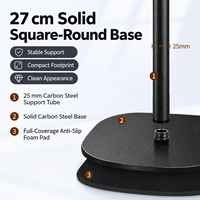 Support de microphone professionnel pour sol, hauteur réglable, base en métal, support de micro avec clip à 360 degrés pour scène, studio, performance