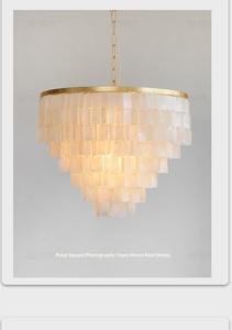 Lustre central E12 de style américain, de luxe, en forme de feuille <span class=keywords><strong>à</strong></span> cinq couches, avec coque en acier, LED dimmable, garantie 3 ans, pour salle <span class=keywords><strong>à</strong></span> manger - Product Image 6