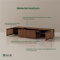 AJUNION Support TV projecteur moderne du milieu du siècle étagères amovibles meuble TV en bois support TV électrique pour salon