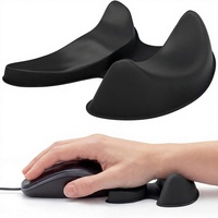Reposamuñecas Ergonómico Deslizante para Ratón de Juego, Soporte Contorneado que Reduce la Fricción, Almohadilla Móvil para la Muñeca para Trabajos de Oficina de Larga Duración