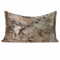 Housse de coussin lombaire personnalisée en jacquard vintage de Noël, motif persan ancien, velours de luxe, fabrication directe OEM