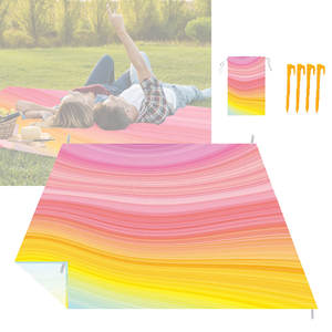 เสื่อชายหาดแห้งเร็วพิมพ์ลายแฟชั่น - ผ้าห่มน้ำหนักเบาสำหรับรีสอร์ท ริมสระน้ำ คลับชายหาด และธุรกิจฤดูร้อน - Product Image 1