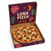 Mehrgrößen-Pizzakartons nach Maß Bedruckte Wellpappe-Lieferboxen für Restaurants und Catering-Unternehmen