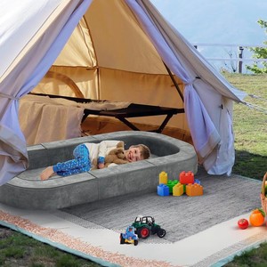 Portable Toddler <b>Bed</b> With Removable Cover Children's Foldable <b>Bed</b> Toddler Travel <b>Bed</b> 2-in-1 <b>Sofa</b> Chair For Kids Sleep - Product Image 5