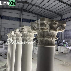 Cột Đá Tự Nhiên La Mã Thiết Kế Cổ Điển Cột Đá Cẩm Thạch Trắng Cột Đám Cưới - Product Image 2