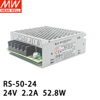 Alimentation à découpage Meanwell RS-50-24 24V à sortie unique 50W avec entrée CA universelle et indicateur LED pleine gamme pour l'état de marche