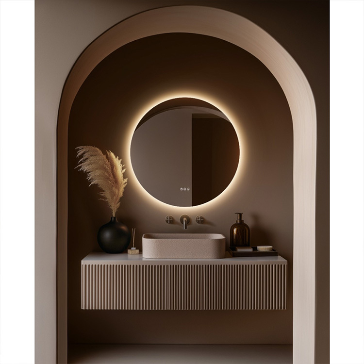 Round LED Backlit Bathroom Mirror with