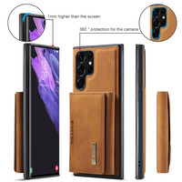 Étui de téléphone magnétique en cuir PU rétro détachable 2 en 1 de luxe DGMING pour Samsung A52 Note 20 S22 Ultra