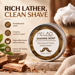 Legno Di Sandalo naturale Odore di <span class=keywords><strong>Sapone</strong></span> Da <span class=keywords><strong>Barba</strong></span> per Gli Uomini, Realizzato Con Natural Vegan Ingredienti Vegetali Burro di Karitè - Product Image 2